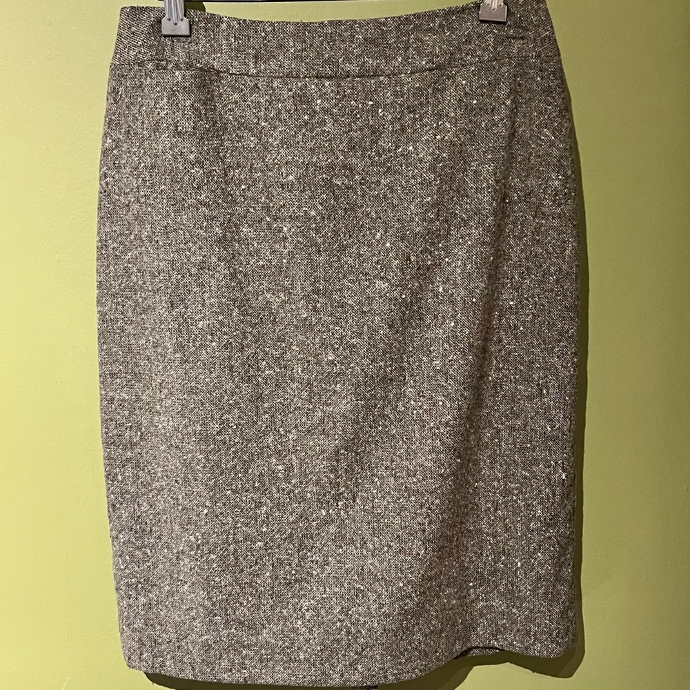 Talbots Classic Green Wool Pencil Skirt